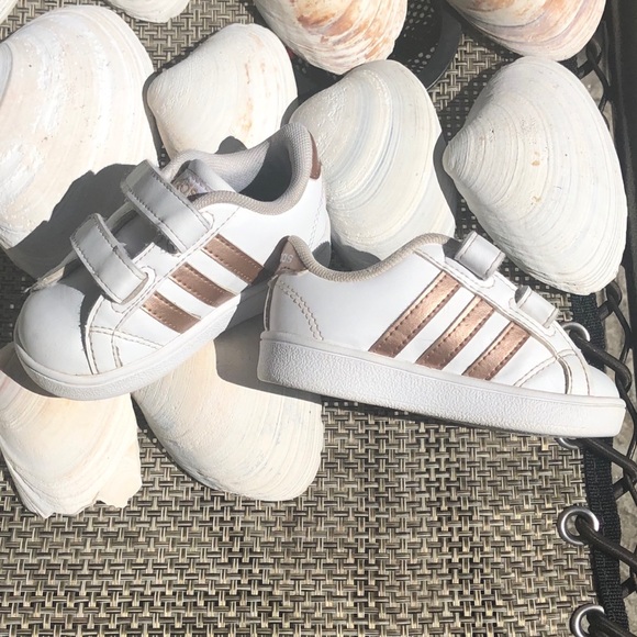 girls adidas rose gold